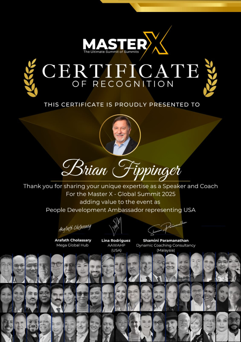 Brian Fippinger's Certificate of Recognition